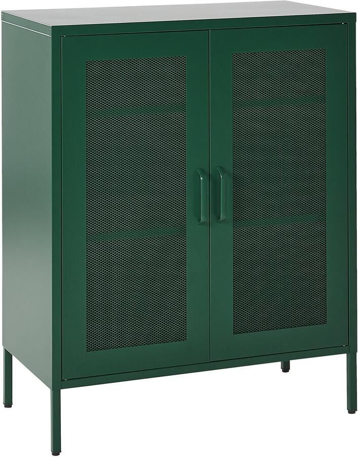 Beliani WAKATIPU Vitrinekast-Groen-Staal