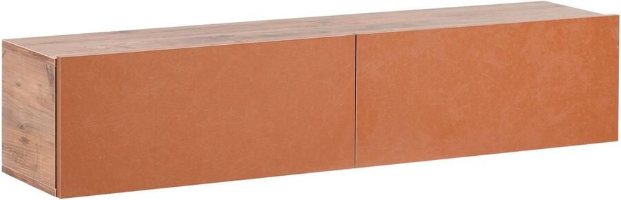 Beliani GLADSTONE Wandgemonteerd TV-meubel Rood 140 cm Vezelplaat