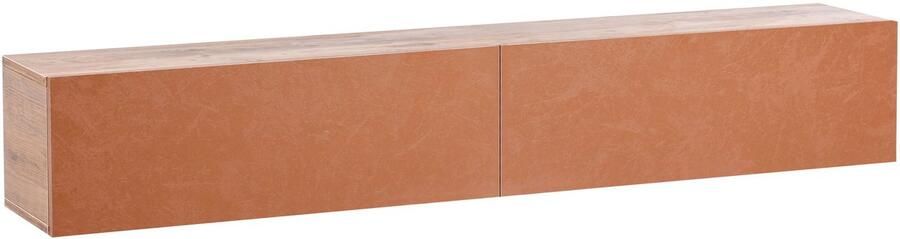 Beliani GLADSTONE Wandgemonteerd TV-meubel Rood 180 cm Vezelplaat