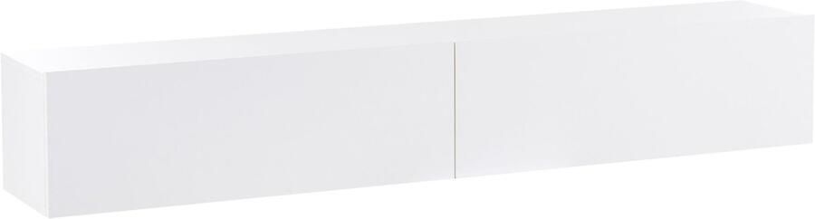 Beliani GLADSTONE Wandgemonteerd TV-meubel Wit 180 cm Vezelplaat