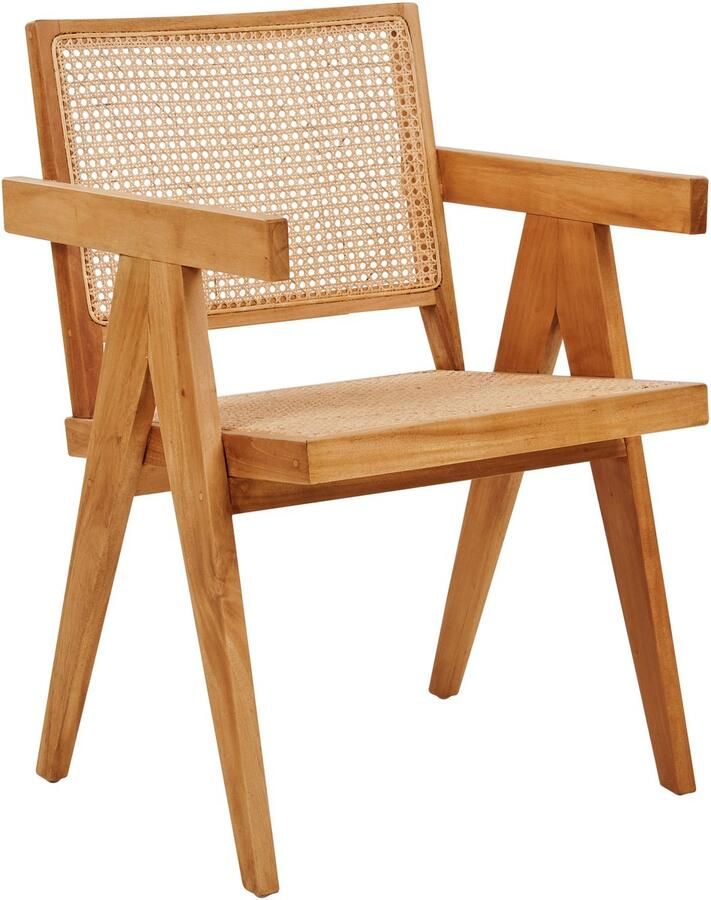 Beliani WESTBROOK Eetkamerstoel Lichtbruin Mahoniehout