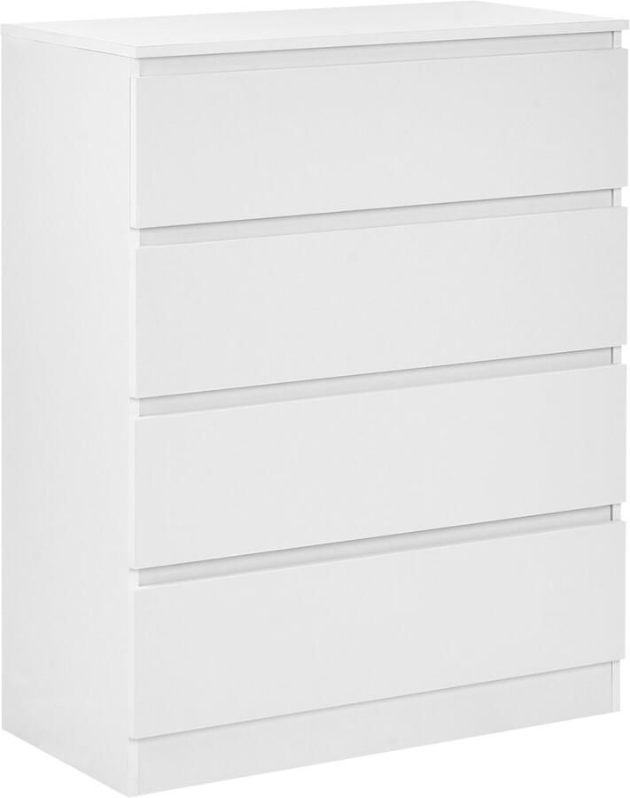 Beliani WINNIPEG Ladekast 4 lades Wit Vezelplaat