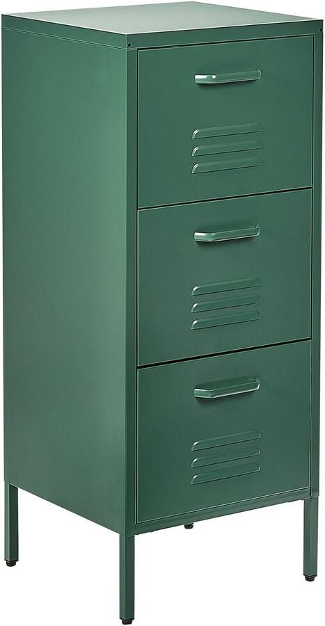 Beliani Kantoorkast WOSTOK Metaal Donkergroen