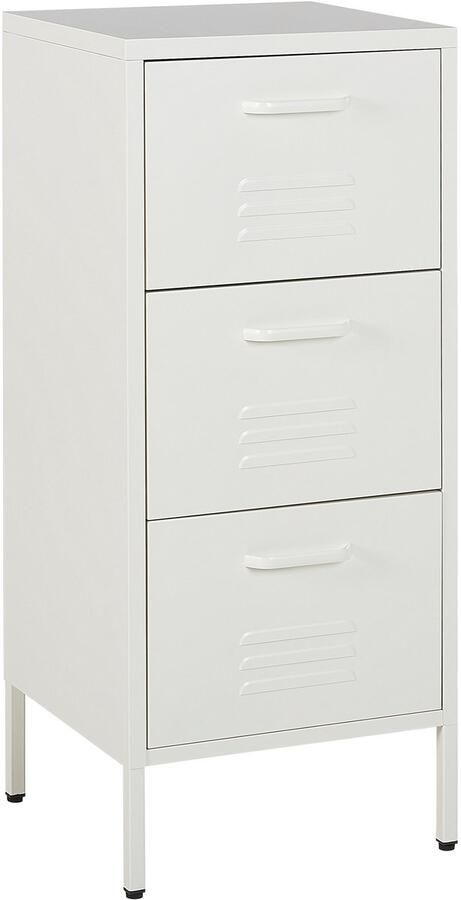 Beliani Kantoorkast WOSTOK Metaal Wit