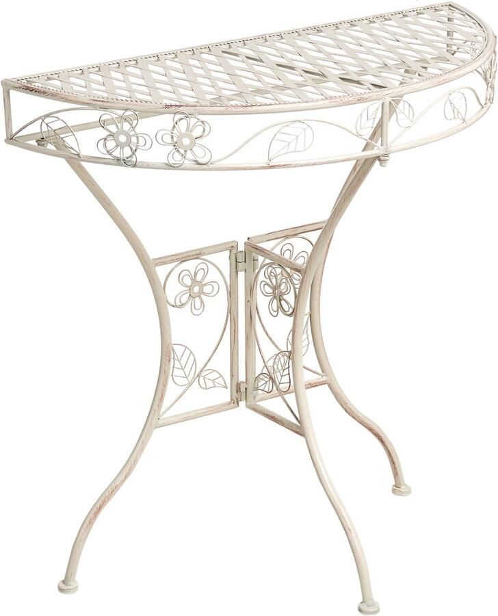 Beliani YAVIZA Tuintafel Lichtbeige IJzer