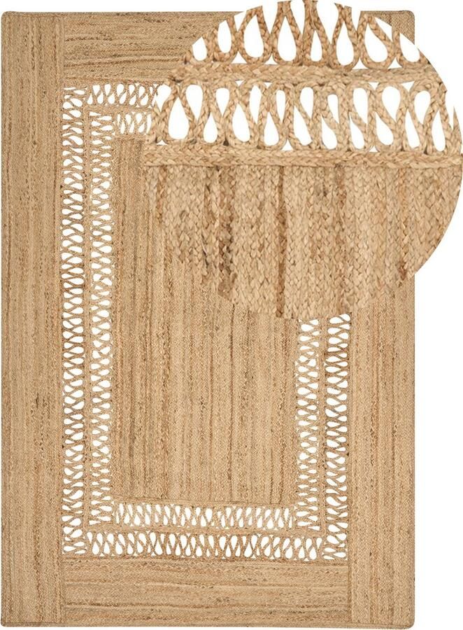 Beliani YENIKOY Vloerkleed Beige 200 x 300 cm Jute