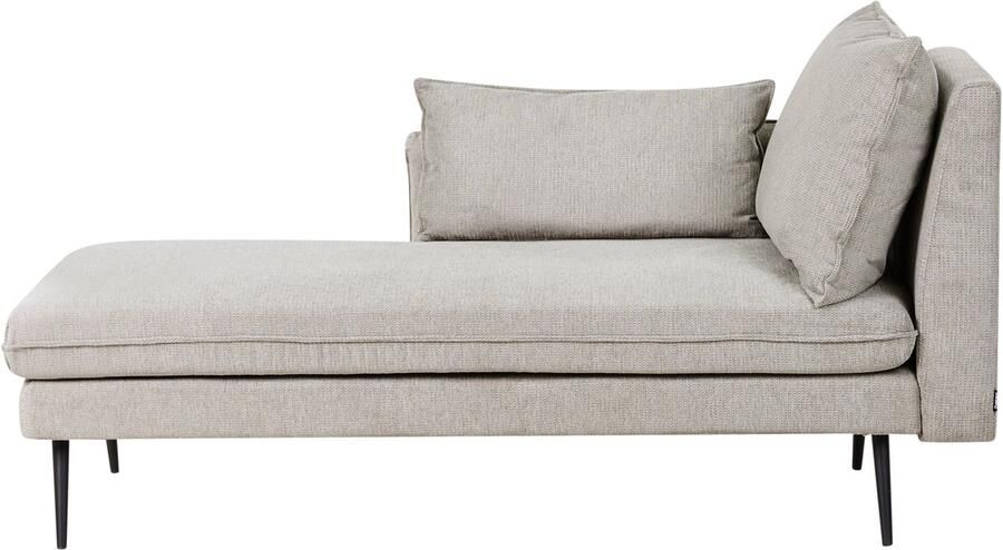 Beliani YERRES Chaise longue -Grijs Rechtszijdig Polyester