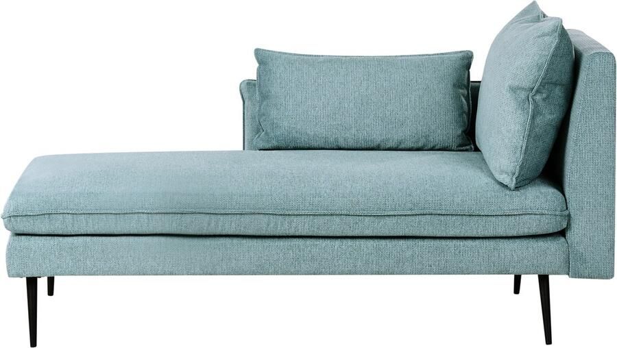 Beliani YERRES Chaise longue Lichtblauw Rechtszijdig Polyester