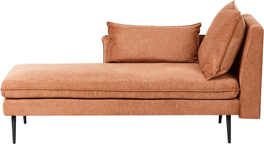 Beliani YERRES Chaise longue Oranje Rechtszijdig Polyester
