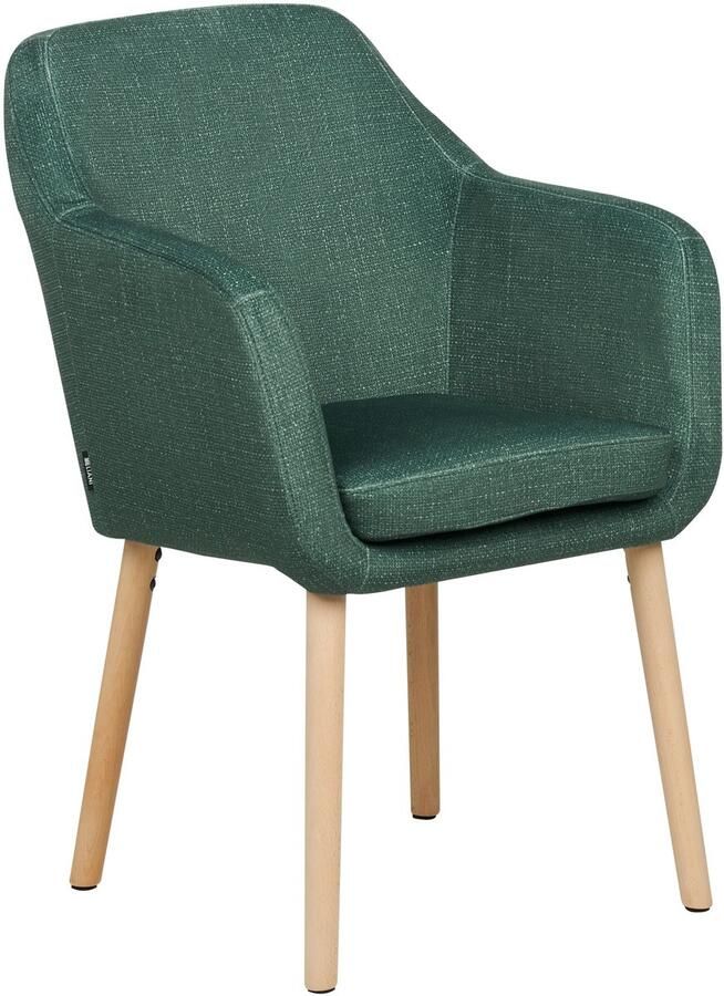 Beliani Eetkamerstoel YORKVILLE II Fluweel Groen
