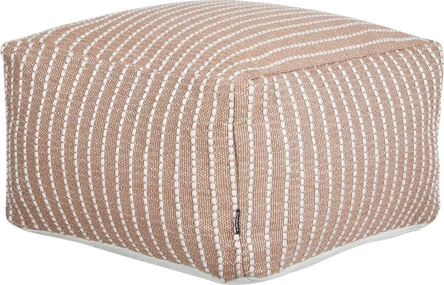 Beliani ZAHRI Buitenpoef Goudbruin 50 x 50 x 30 cm Synthetisch