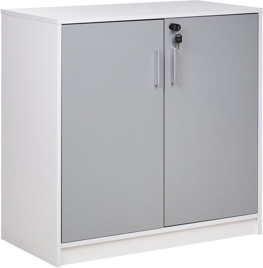 Beliani ZEHNA Sideboard 2 deuren Lichtgrijs Vezelplaat