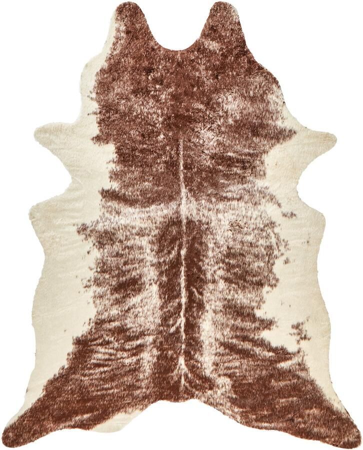 Beliani ZEIL Vloerkleed Bruin 150 x 200 cm Kunstbont