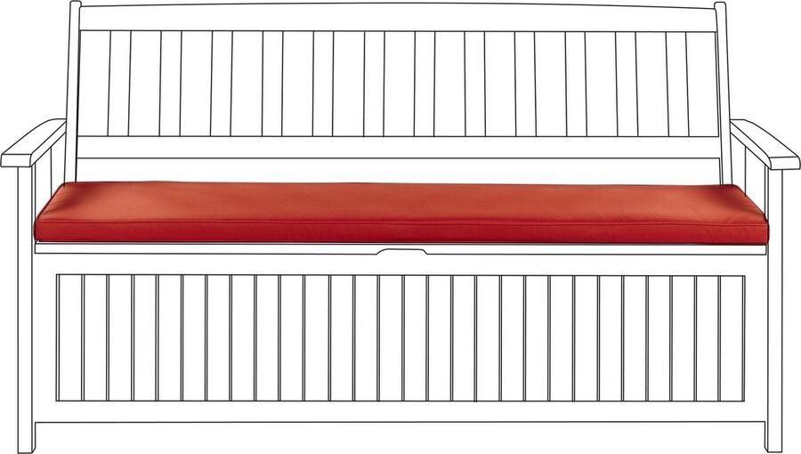 Beliani Zitkussen voor bank SOVANA 45 x 148 cm Donkerrood