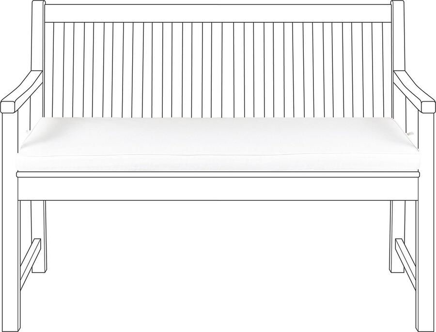 Beliani -VIVARA -Tuinkussen-Gebroken wit-112 x 54 cm-Polyester