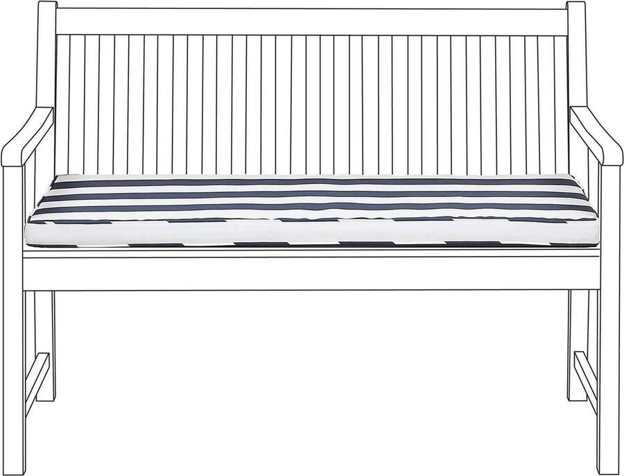 Beliani Zitkussen voor bank VIVARA 112 x 54 cm Marineblauw