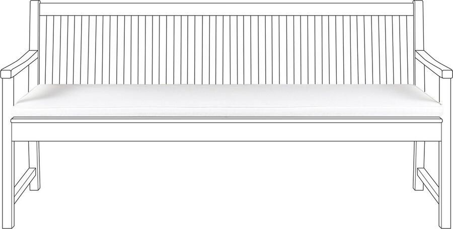 Beliani -VIVARA -Tuinkussen-Gebroken wit-169 x 54 cm-Polyester