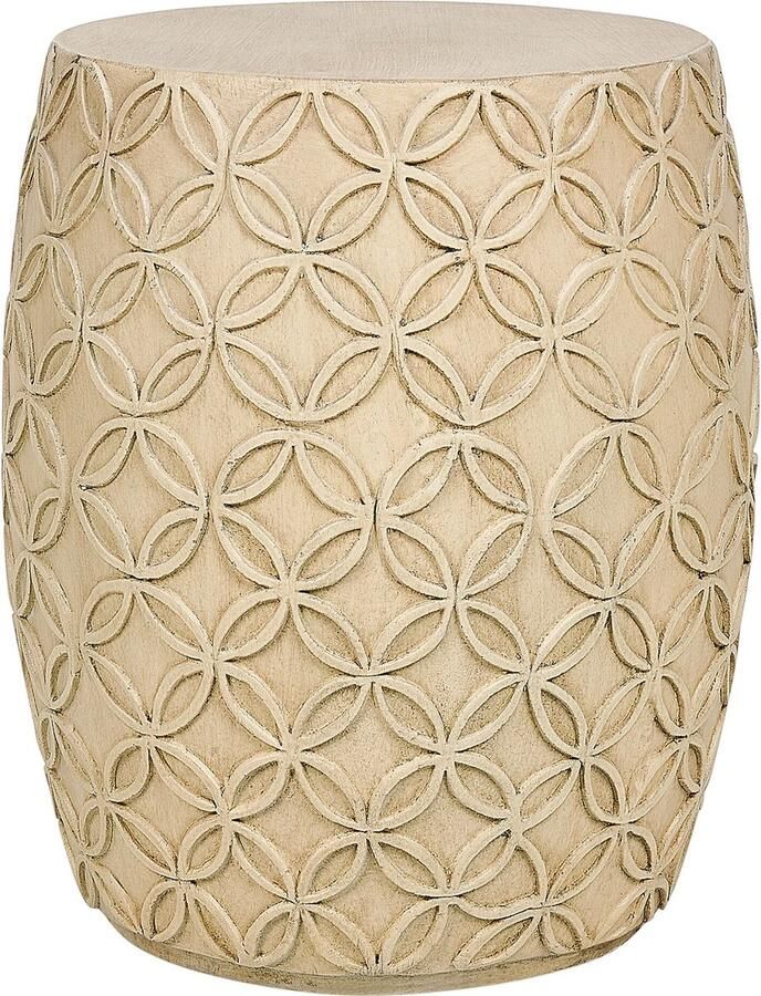 Beliani ZOGNO Bijzettafel-Beige-Lichtbeton (MgO)