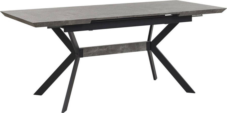 Beliani BENSON Uitschuifbare eettafel Grijs 80 x 140 180 cm MDF - Foto 2