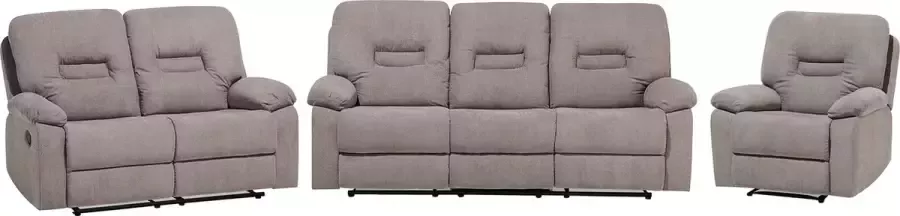 Beliani BERGEN Living Room Set Beige Polyester