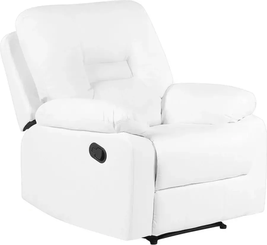 Beliani Relaxfauteuil BERGEN Kunstleer Wit - Foto 2