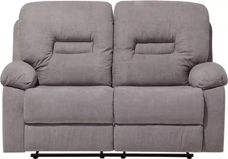 Beliani BERGEN Two Seater Sofa Beige Polyester - Foto 1