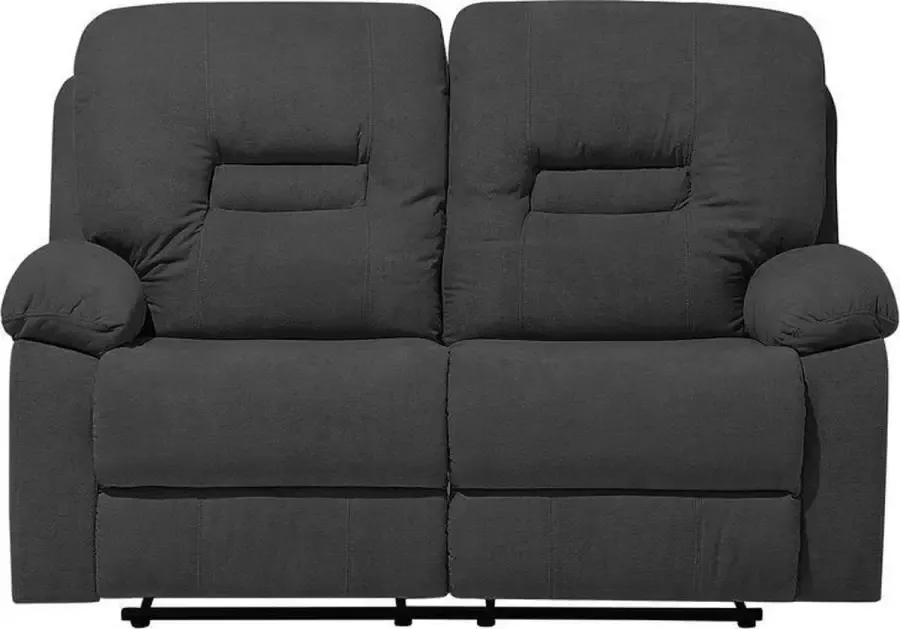 Beliani BERGEN Two Seater Sofa Grijs Polyester - Foto 1