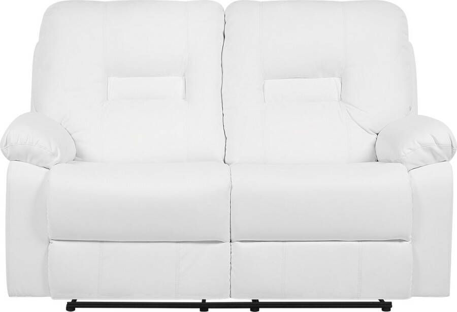 Beliani BERGEN Two Seater Sofa Wit Kunstleer - Foto 1
