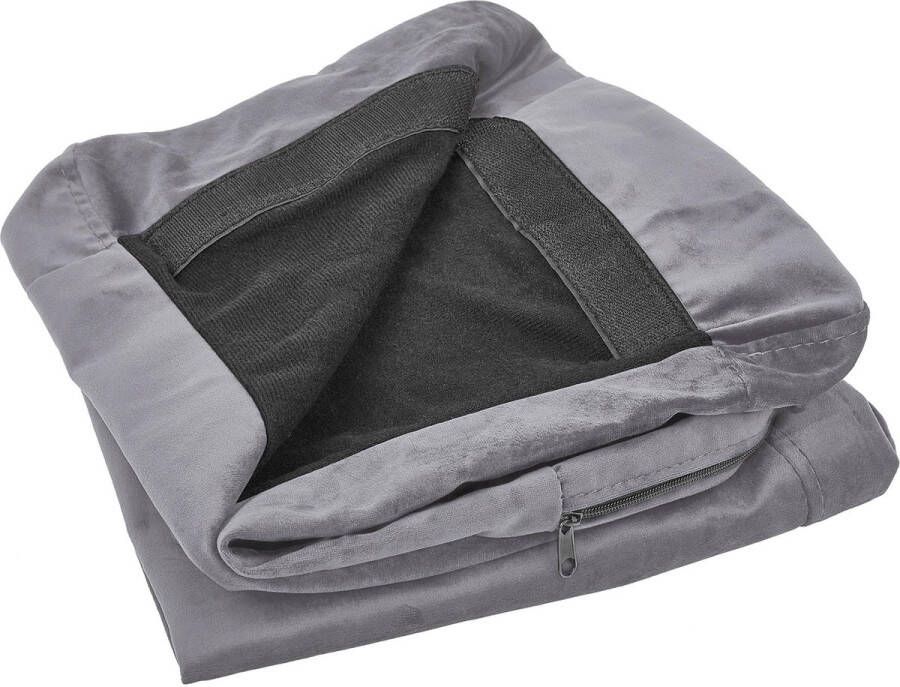 Beliani Bekleding voor tweezitsbank BERNES Fluweel Grijs