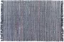 Beliani BESNI Laagpolig vloerkleed Grijs 140 x 200 cm Katoen - Thumbnail 3