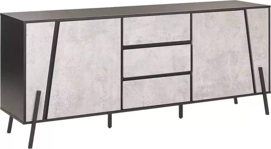 Beliani BLACKPOOL Sideboard Grijs Spaanplaat