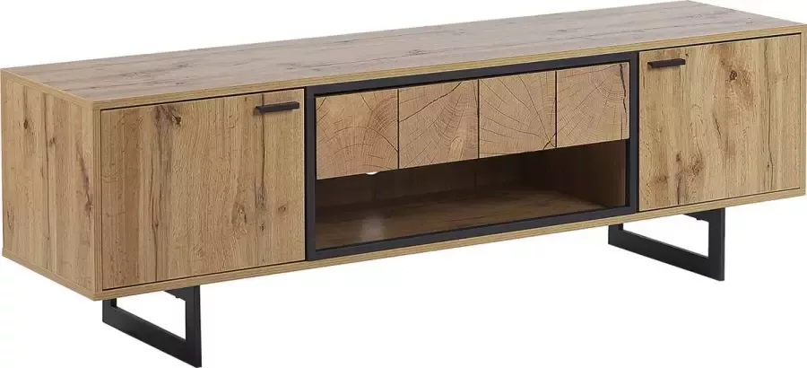 Beliani BOISO TV-meubel Lichte houtkleur Vezelplaat