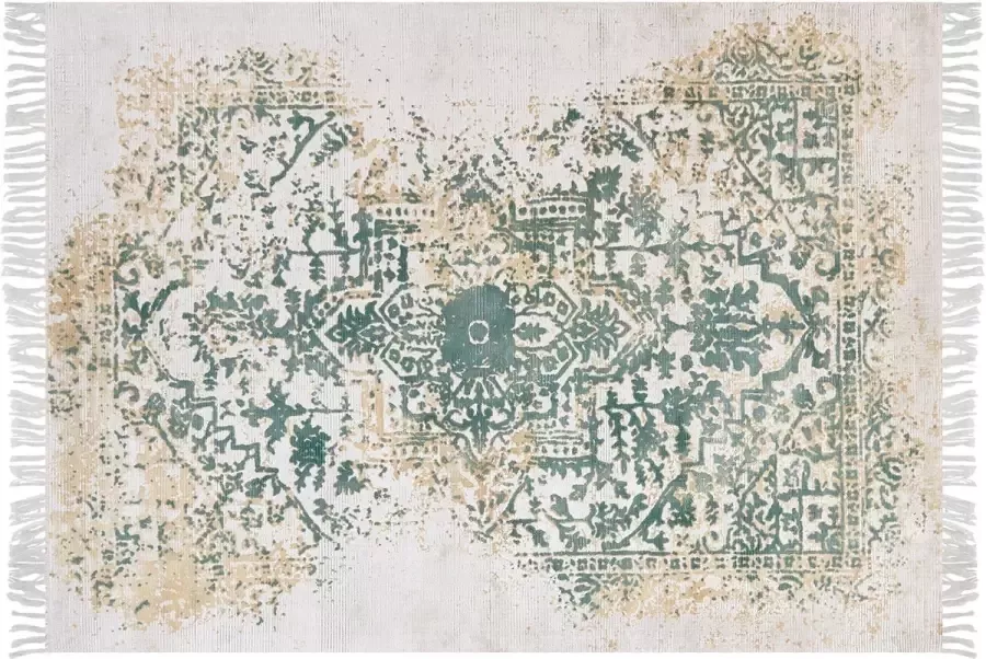 Beliani Vloerkleed vintage beige en groen 160 x 230 cm BOYALI - Foto 2