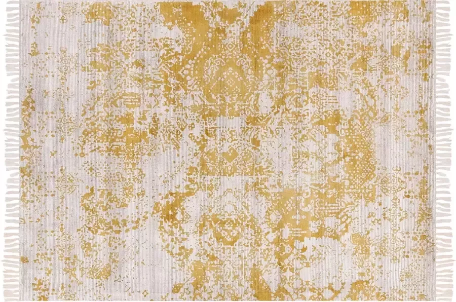 Beliani Vloerkleed viscose geel beige 160 x 230 cm BOYALI - Foto 2