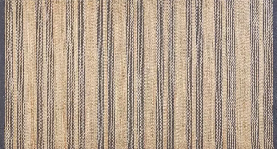 Beliani BUDHO Vloerkleed Bruin Grijs 80 x 150 cm Jute