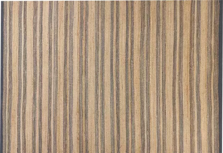 Beliani BUDHO Vloerkleed Donkergrijs 160 x 230 cm Jute
