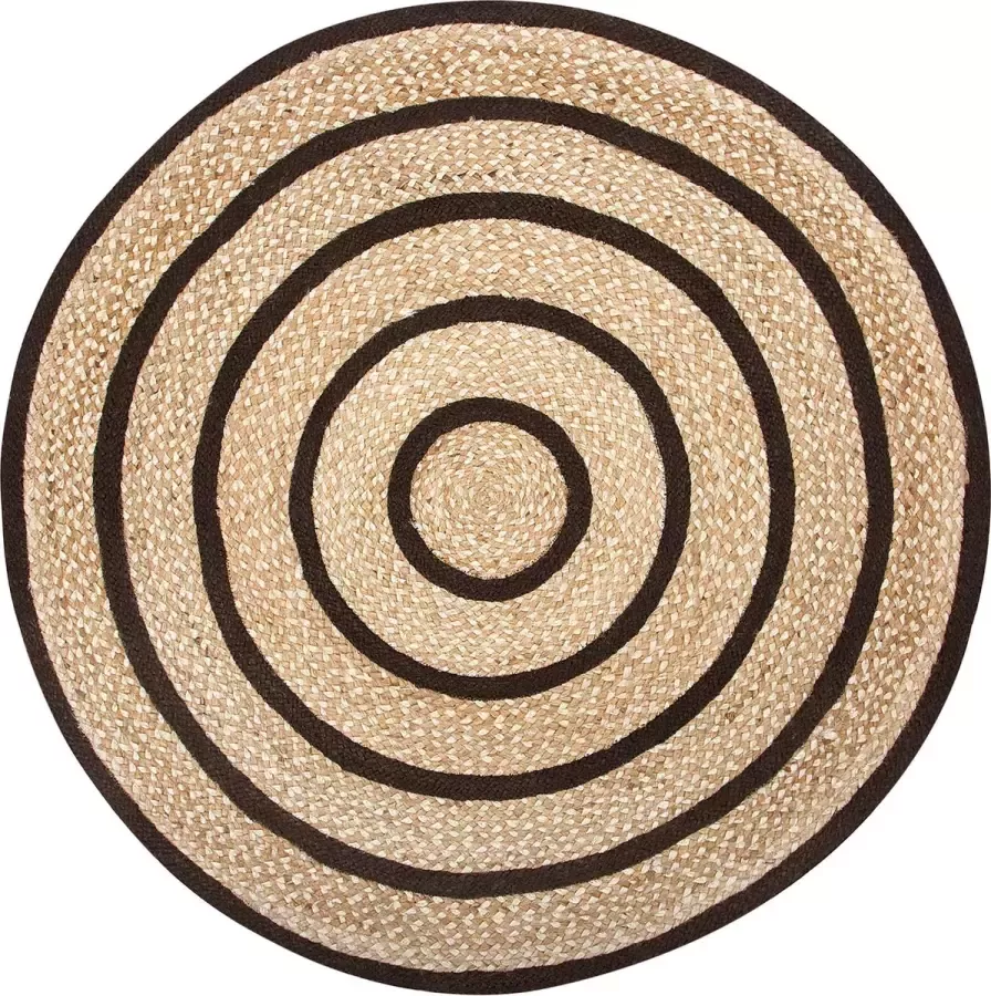 Beliani BUKSE Vloerkleed Beige 140 cm Jute
