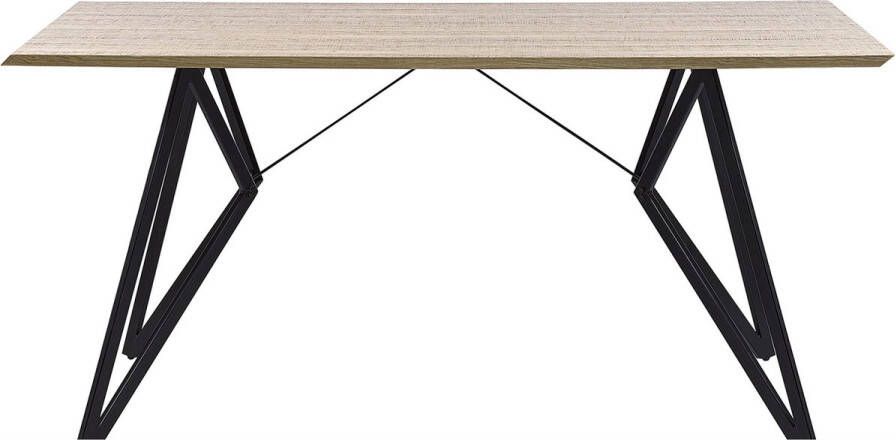 Beliani BUSCOT Eettafel Lichte houtkleur 90 x 160 cm MDF