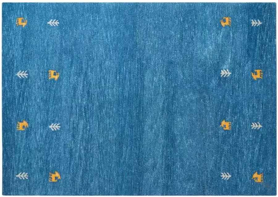 Beliani CALTI Modern vloerkleed Blauw 140 x 200 cm Wol - Foto 2