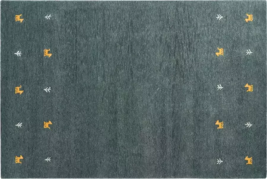 Beliani CALTI Modern vloerkleed Donkergroen 200 x 300 cm Wol - Foto 2