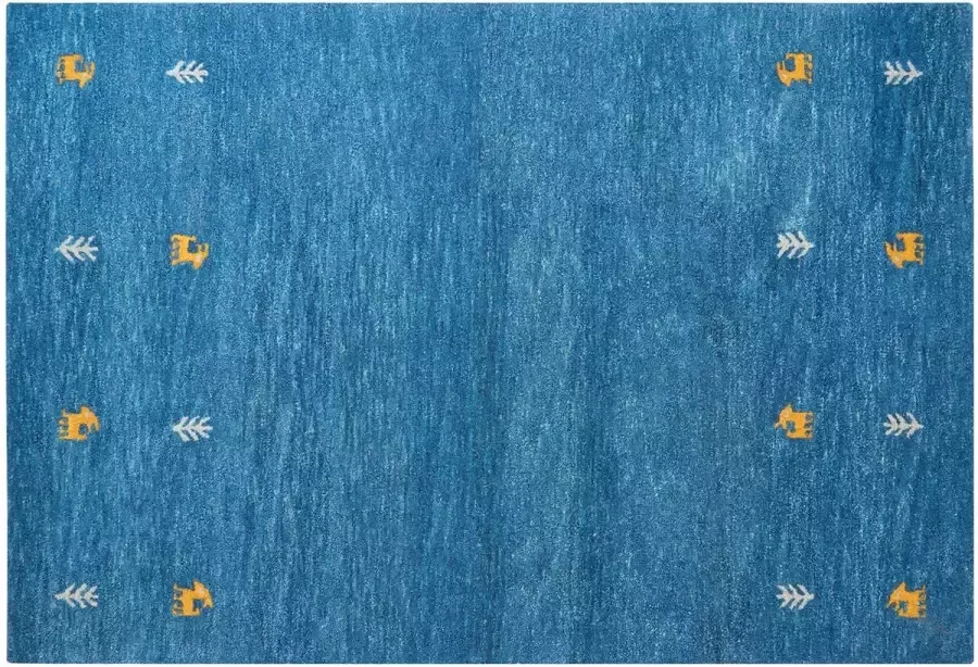 Beliani CALTI Modern vloerkleed Blauw 160 x 230 cm Wol - Foto 2