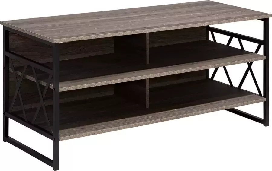 Beliani CARLISLE TV-meubel-donkere houtkleur-Spaanplaat - Foto 2