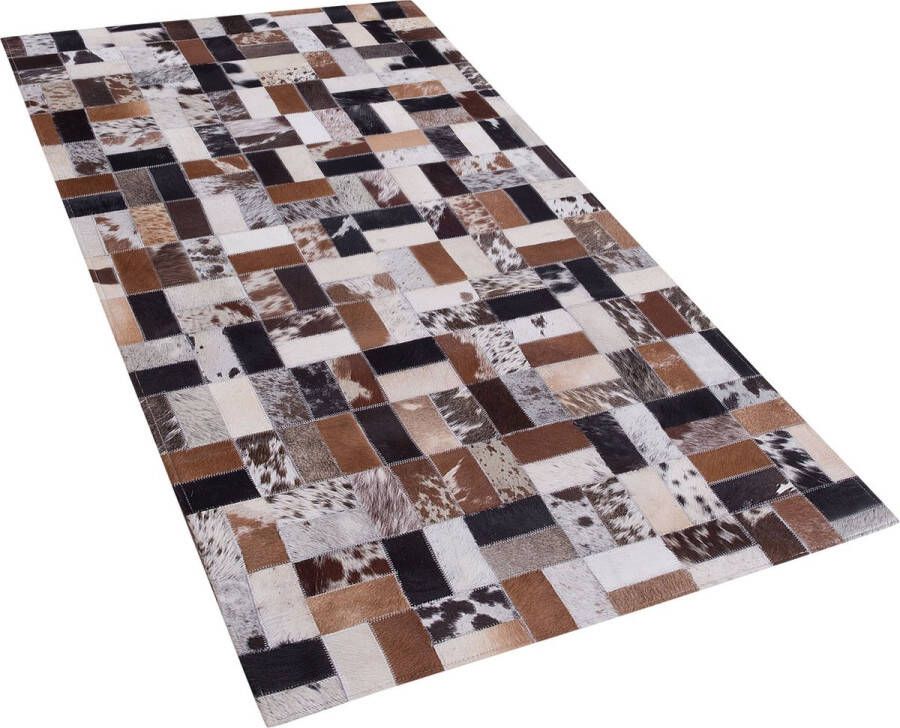 Beliani CESME Laagpolig vloerkleed Multicolor 80 x 150 cm Leer