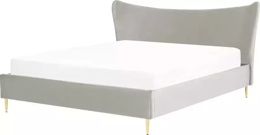 Beliani CHALEIX Tweepersoonsbed Goud 180 x 200 cm Fluweel