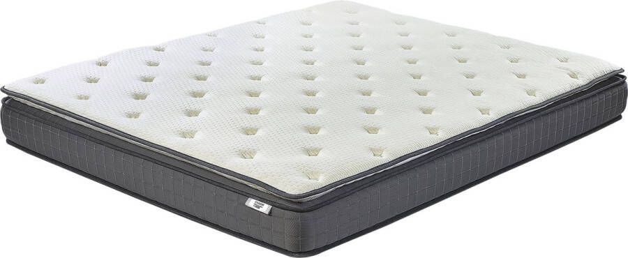 Beliani -CHARM -Traagschuimmatras medium-Wit-140 x 200 cm-Polyester - Foto 2