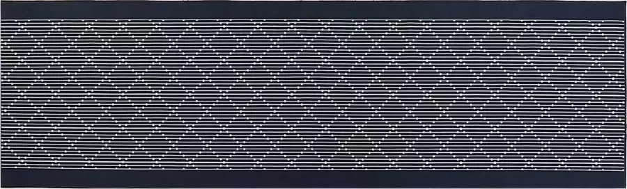 Beliani CHARVAD Laagpolig vloerkleed Marineblauw 60 x 200 cm Polyester - Foto 2