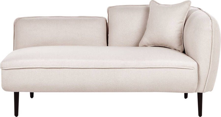 Beliani CHEVANNES Chaise Longue Beige Polyester