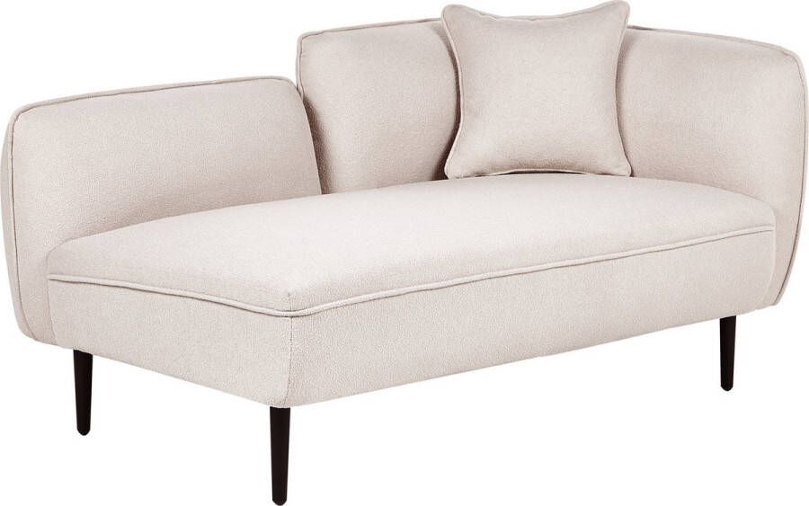 Beliani CHEVANNES Chaise longue Beige Polyester