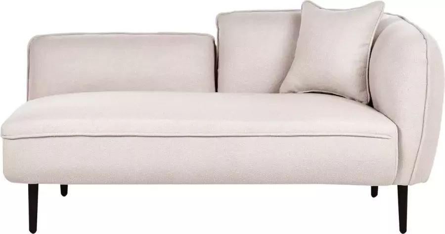 Beliani CHEVANNES Chaise longue Beige Polyester - Foto 3