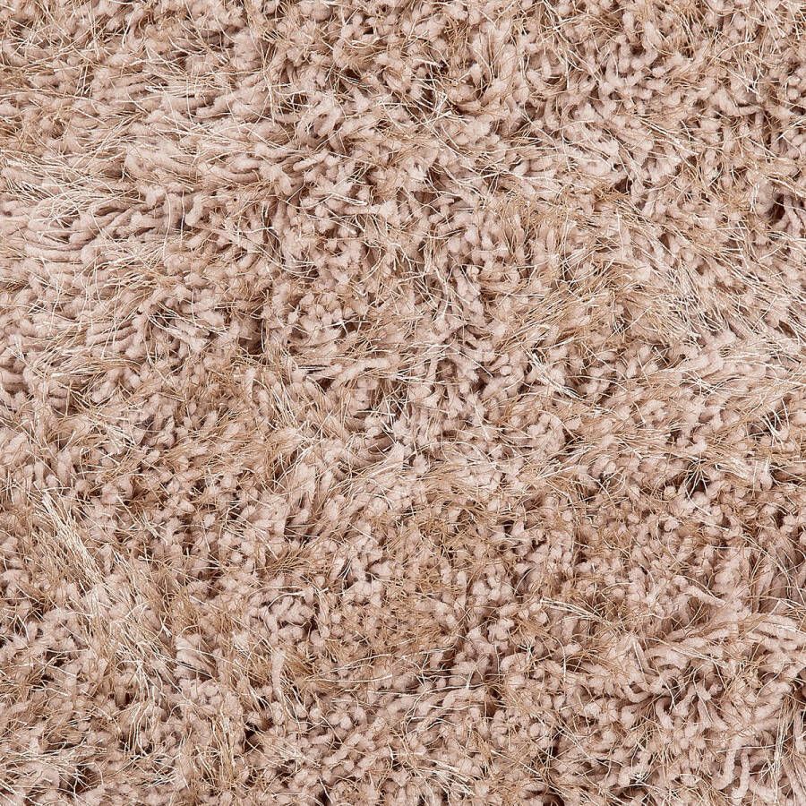 Beliani CIDE Shaggy vloerkleed Beige 140 cm Polyester